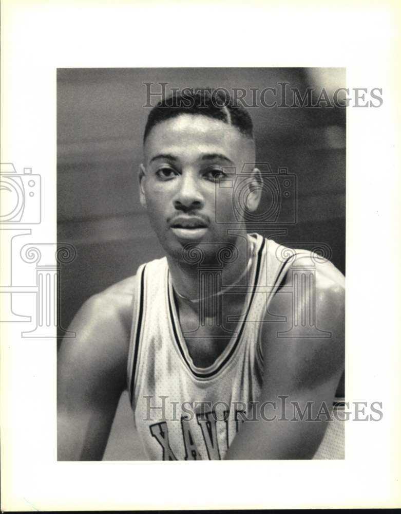 1990 Press Photo Webster Stewart, Xavier Basketball Player - noc63330- Historic Images