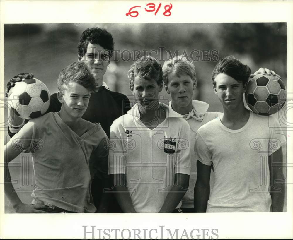 1986 Press Photo Participants in the Local Teen Soccer Camp - noc64588- Historic Images