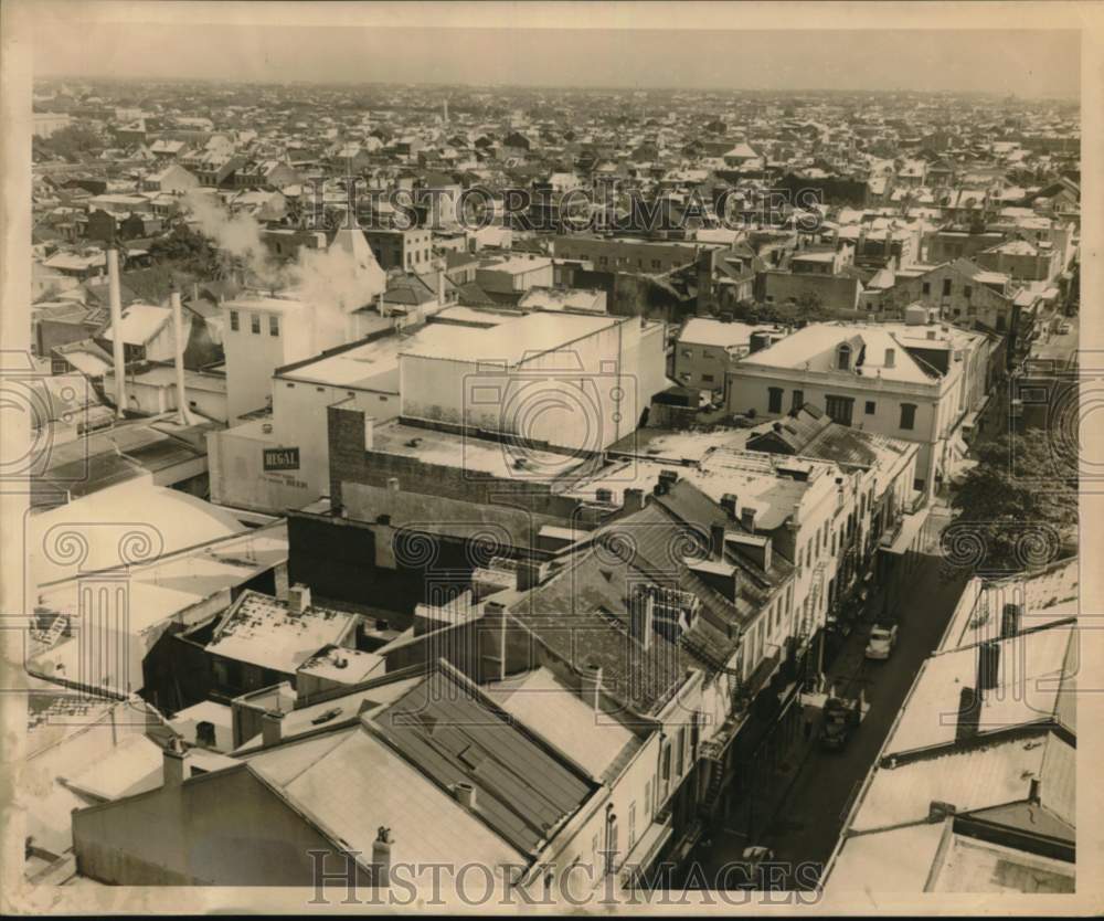 1958 Press Photo Snow scene in New Orleans - noc65763