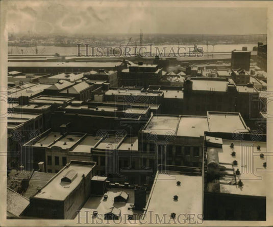 1958 Press Photo View of snow scene in New Orleans - noc65764
