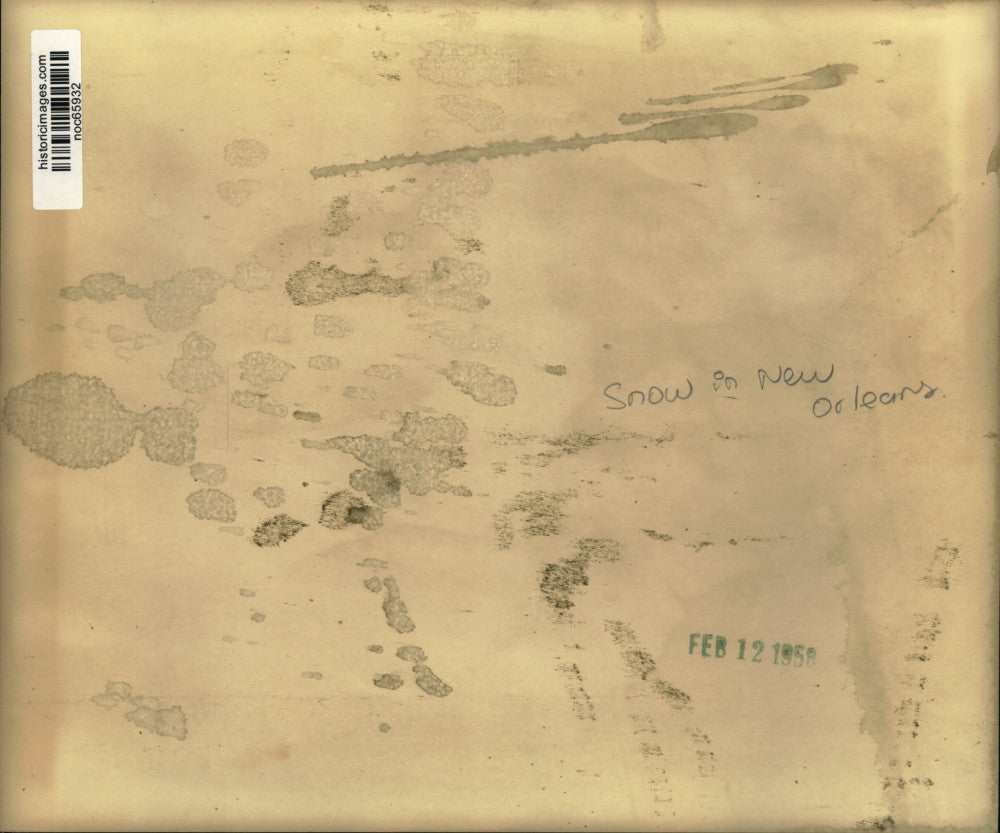 1958 Press Photo Cars covered with snow- Snow in New Orleans - noc65932