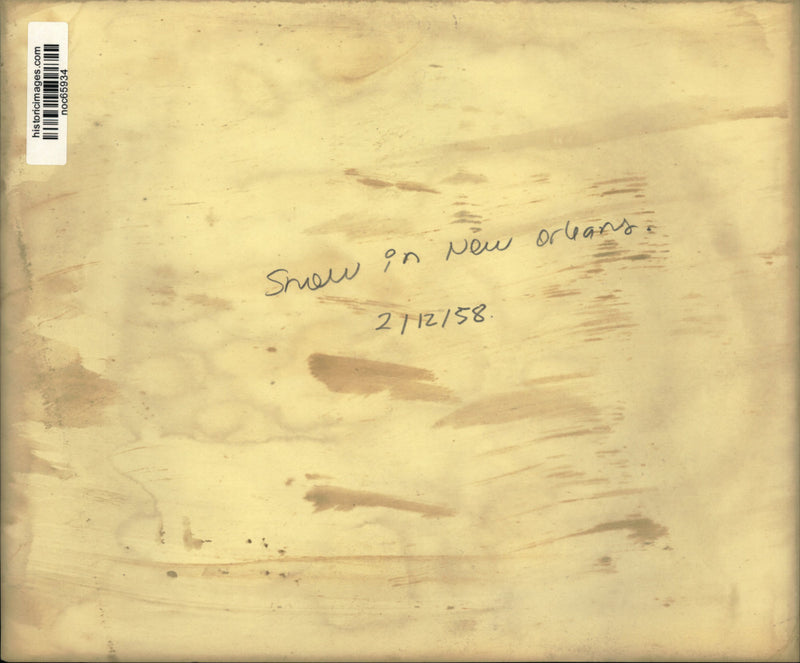 Load image into Gallery viewer, 1958 Press Photo Train Tracks covered with snow- Snow in New Orleans
