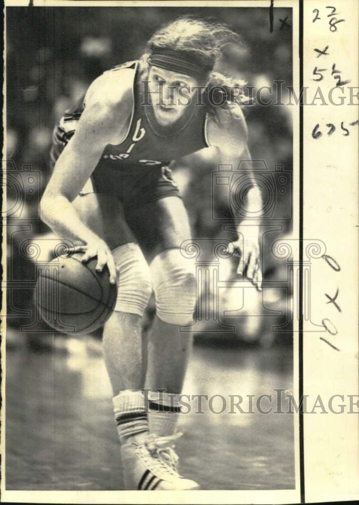 1976 Press Photo Portland&#39;s seven-foot center Bill Walton - noc66274- Historic Images