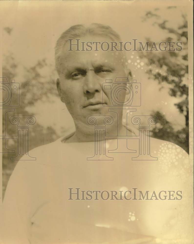 1967 Press Photo Captain Johnny &quot;French Mortar&quot; Stokes Line Coach at Mississippi- Historic Images