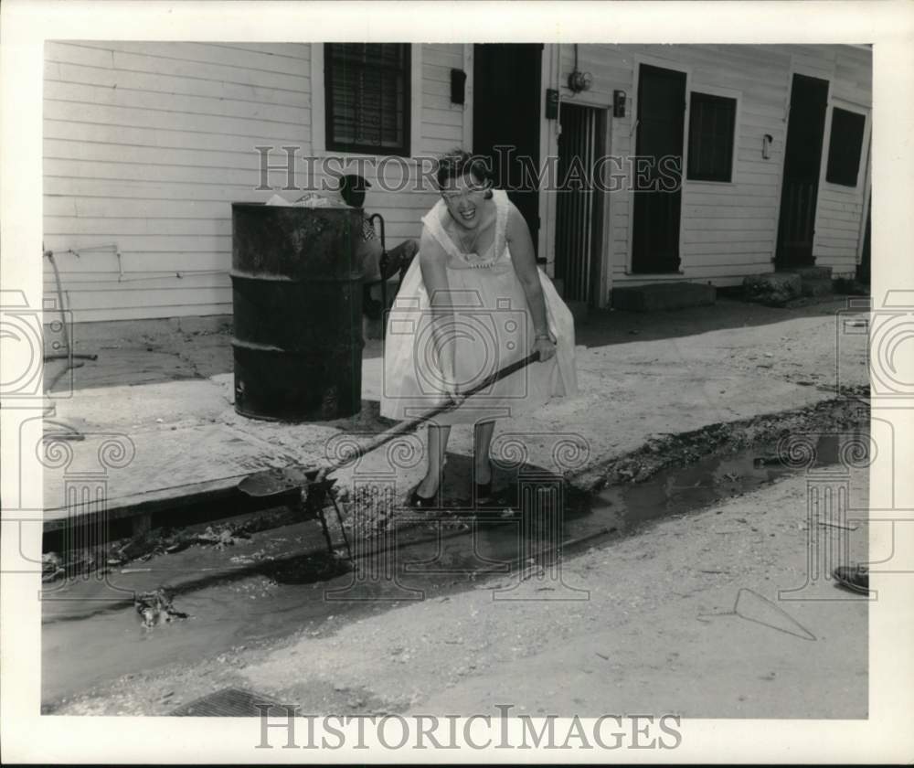 1956 Press Photo Slum Clearance of the St. Monica Project - noc67109