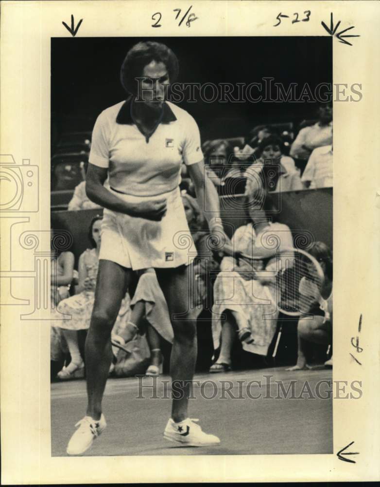 1978 Press Photo Tennis player Renee Richards says there is therapy in winning.- Historic Images