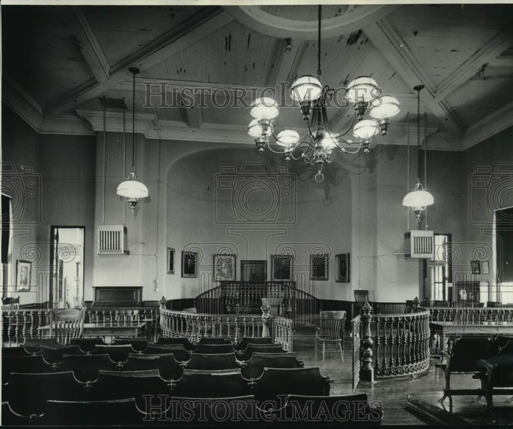 1978 Press Photo Interior view of courtroom inside the Old Court House Museum- Historic Images