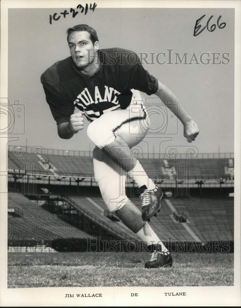 1967 Press Photo Jim Wallace, football player Tulane University - noc68355- Historic Images