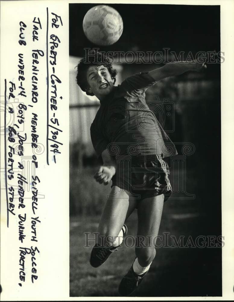 1984 Press Photo Jack Perniciaro, member of Slidell Youth Soccer Club- Historic Images