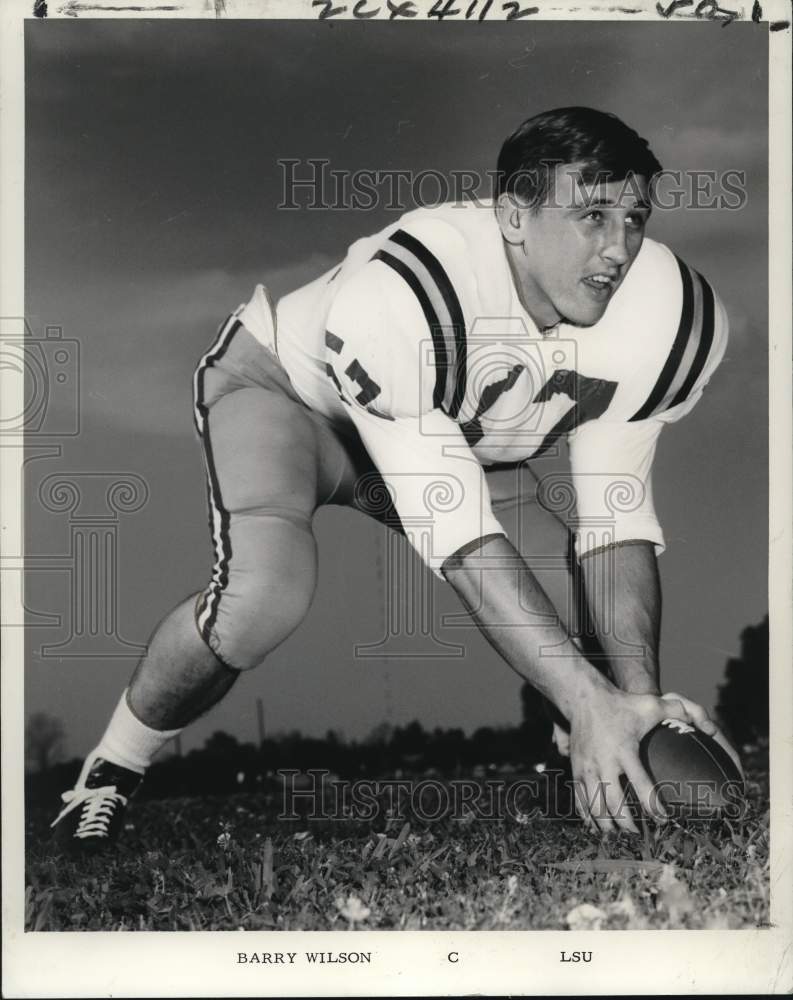 1967 Press Photo Football player Barry Wilson of Louisiana State University- Historic Images