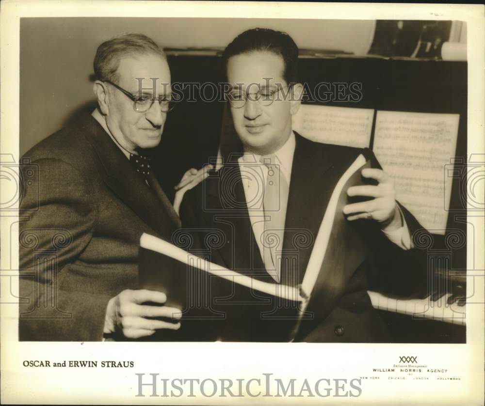 Press Photo Oscar and Erwin Straus, Musicians - noc69536
