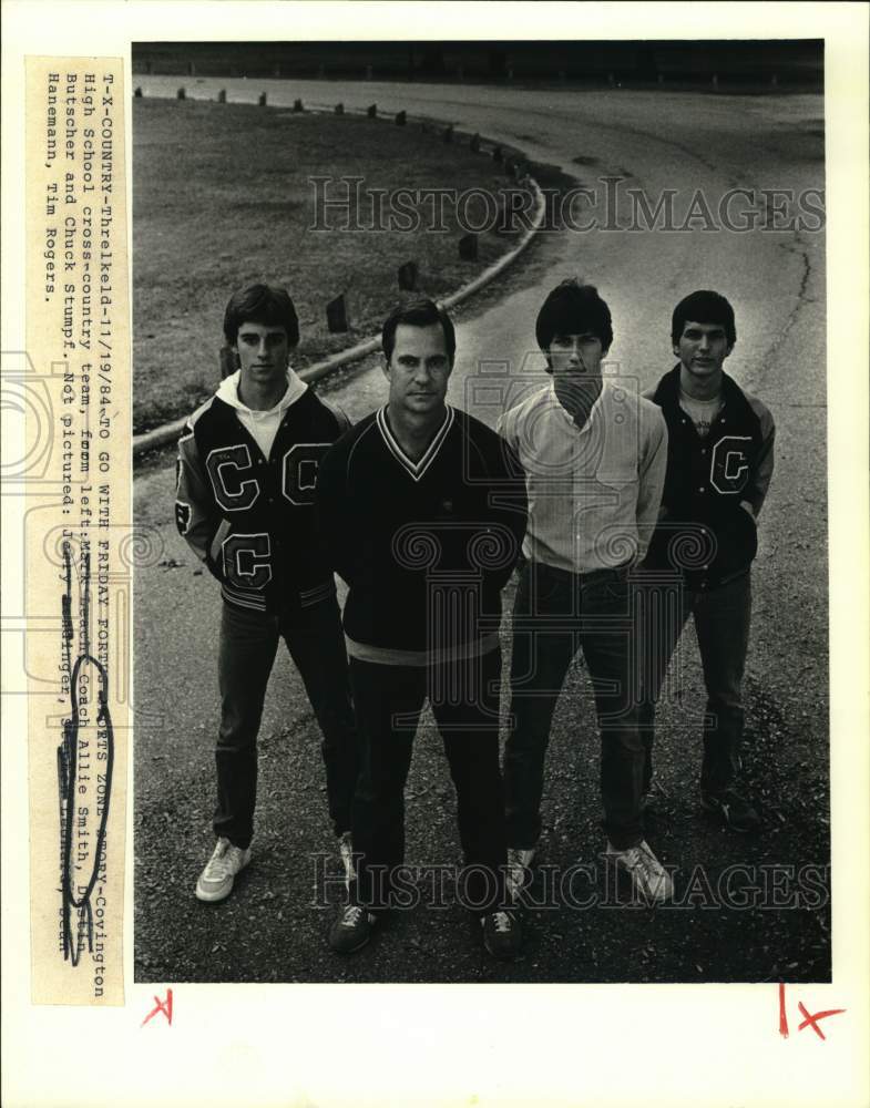 1984 Press Photo Members of the Covington High School cross-country team- Historic Images