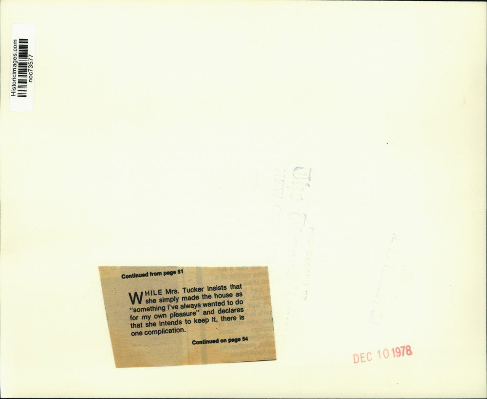 1978 Press Photo Mrs. Tucker made her doll house for her own pleasure