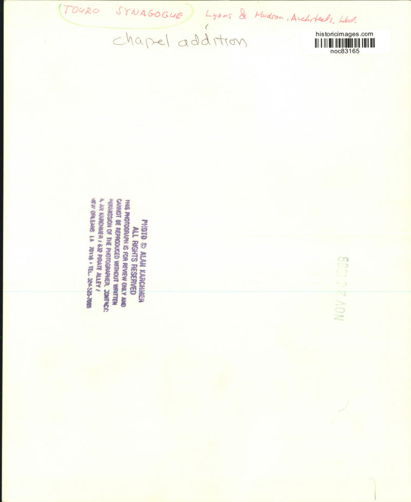 Load image into Gallery viewer, 1989 Press Photo Touro Synagogue, chapel addition by Lyors &amp; Hudson Architects
