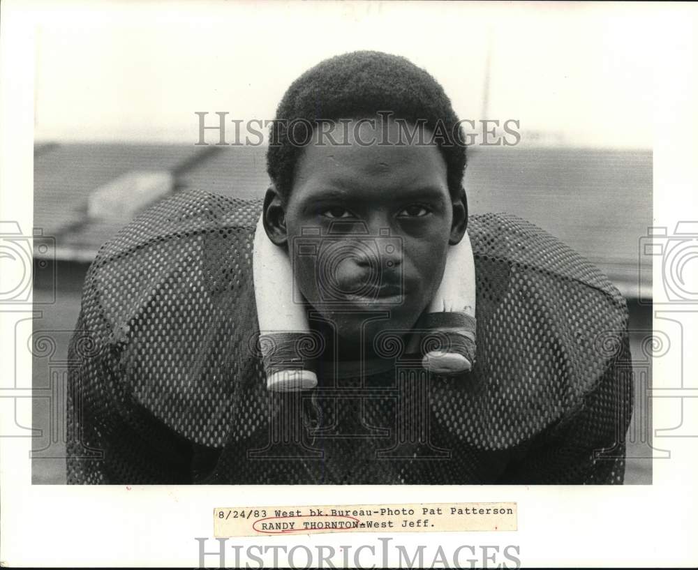 1983 Press Photo Randy Thornton, West Jefferson football player - noc91714- Historic Images