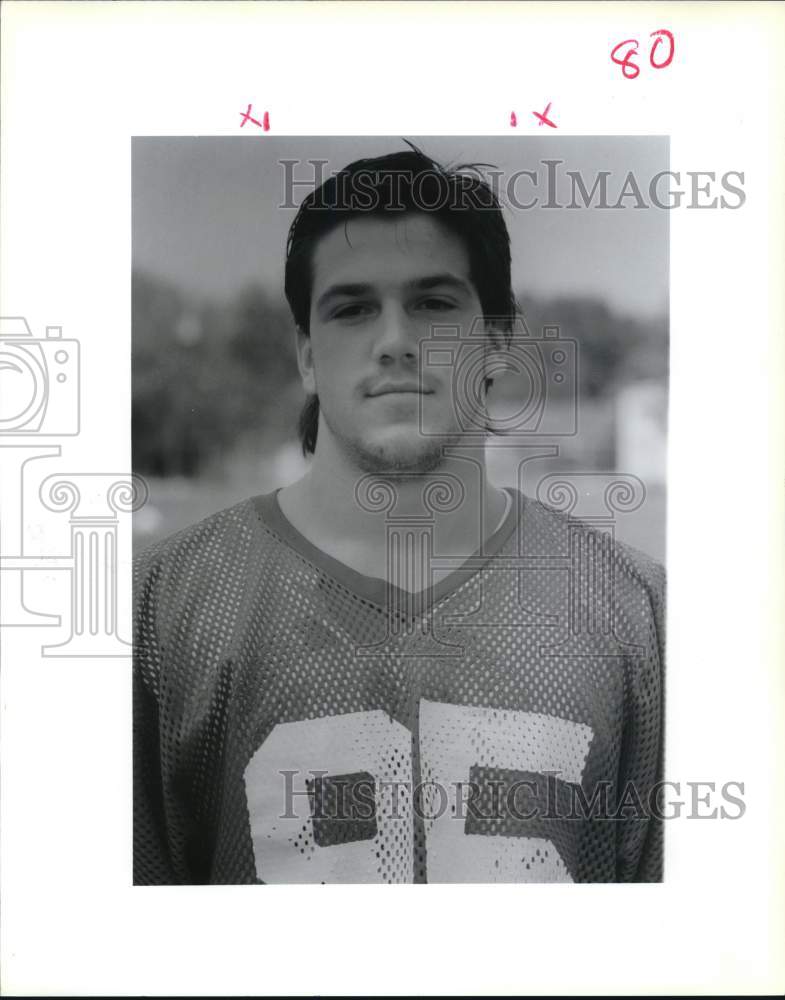 1990 Press Photo Robert Thibodeaux football player at John Curtis School- Historic Images