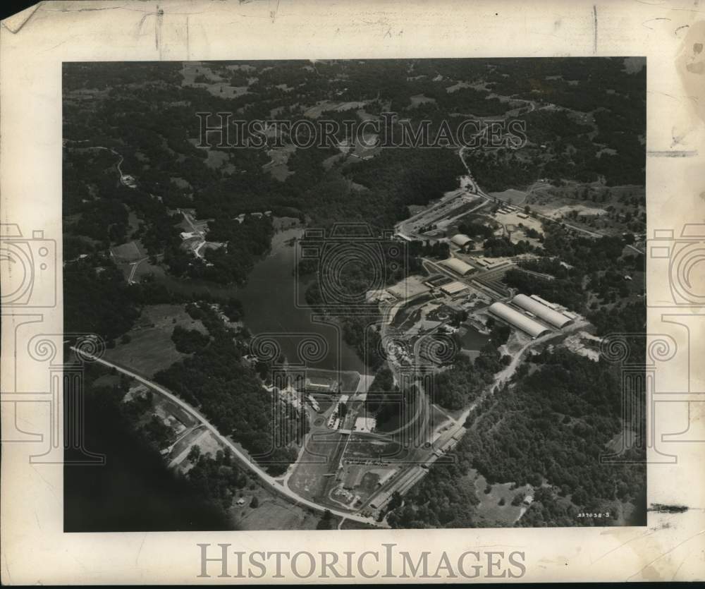 1950 Press Photo Aerial view of the waterways experiment station at Vicksburg- Historic Images