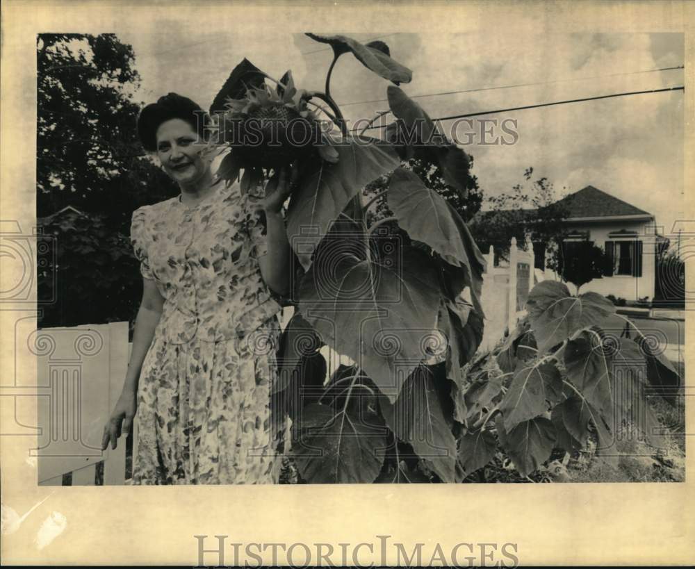 1995 Press Photo Jeanny Tidy in the Community Garden - noc97434