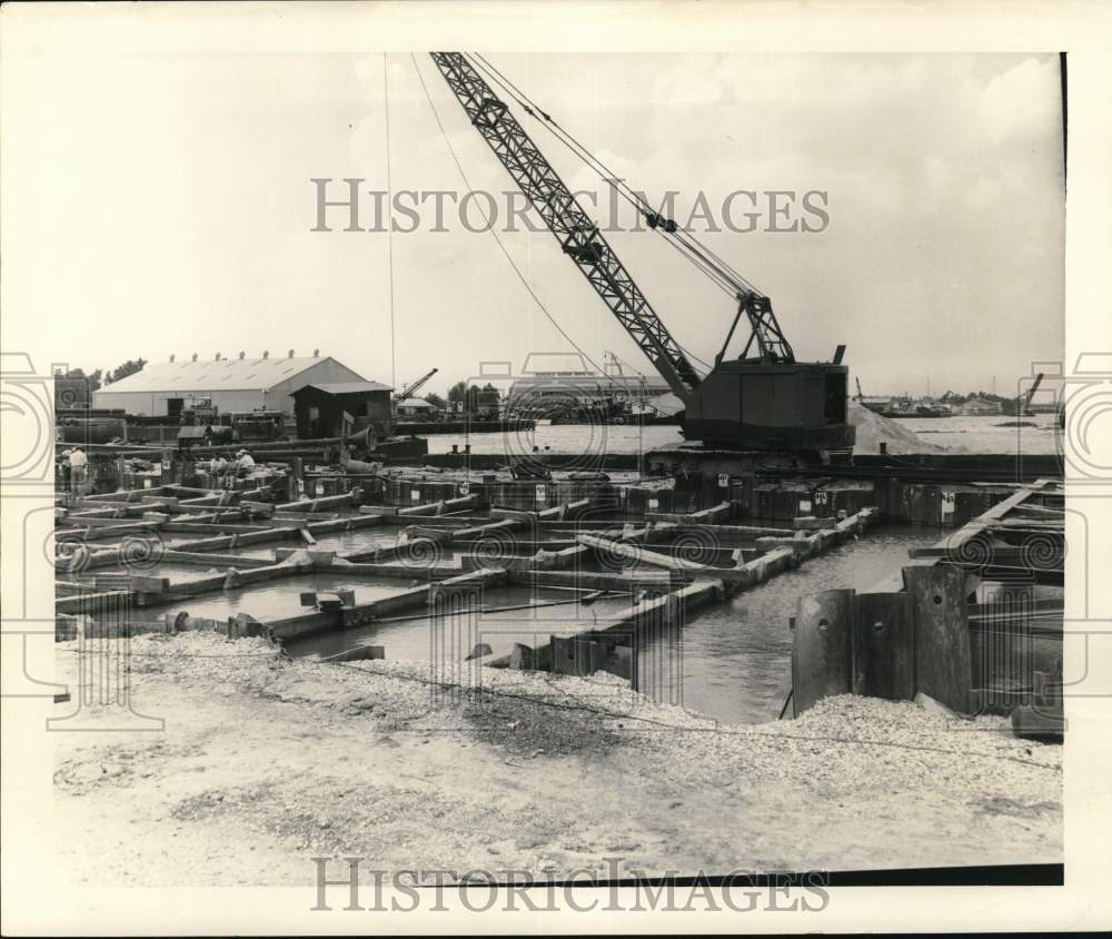 1955 Press Photo Harvey Canal construction in progress- Historic Images