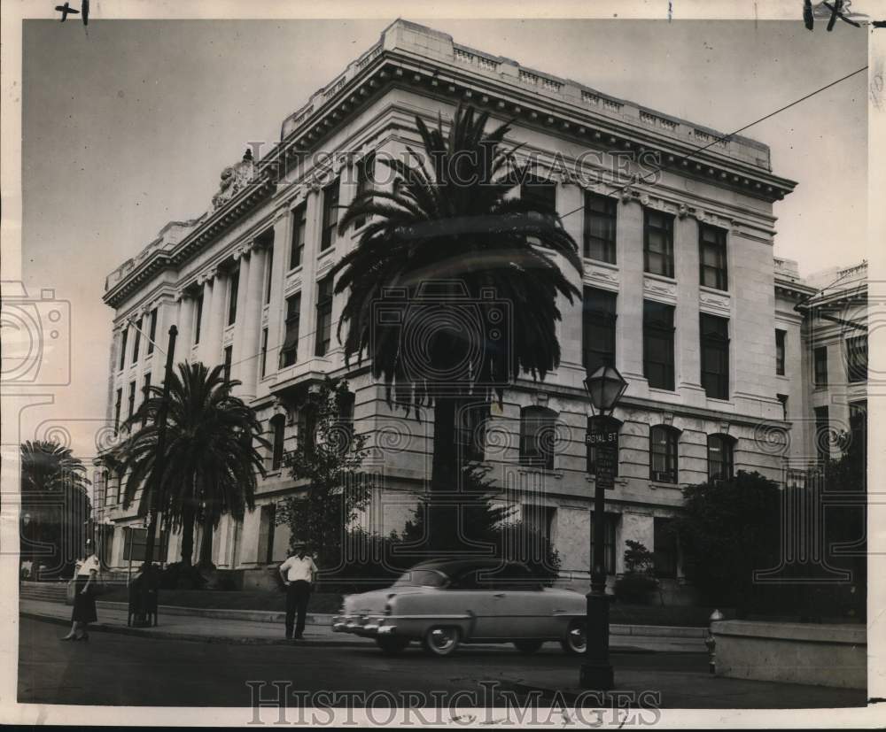 1956 Press Photo Exterior of Civil District Court Building at 400 Royal Street- Historic Images