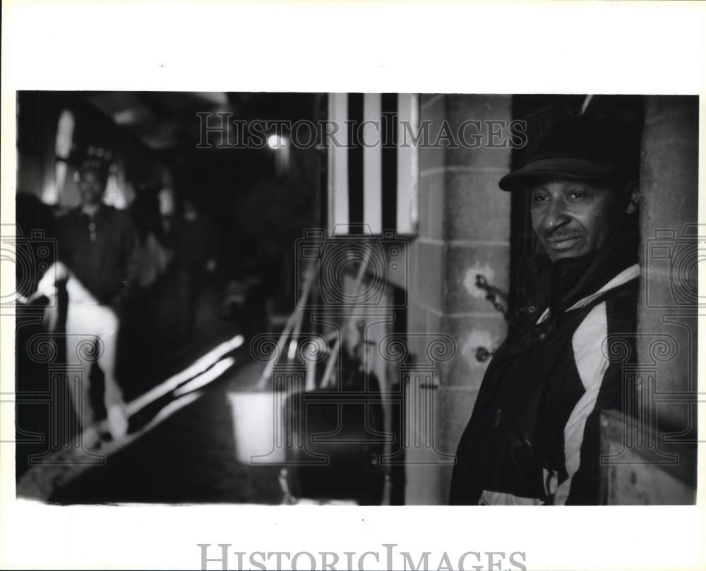 Press Photo Eddie Sweat, groom at the Fair Grounds - noc99566- Historic Images