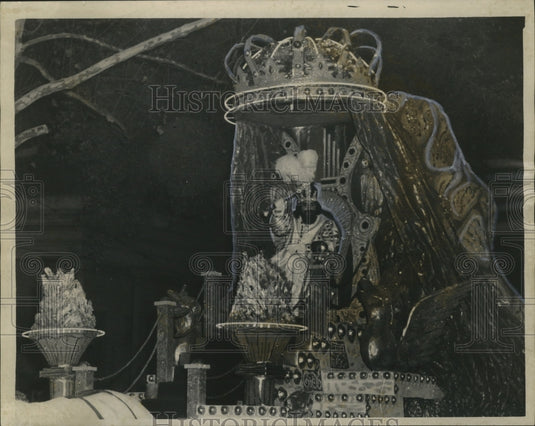 1947 Press Photo Carnival Parade -King Hermes makes his formal 1947 bow- Historic Images