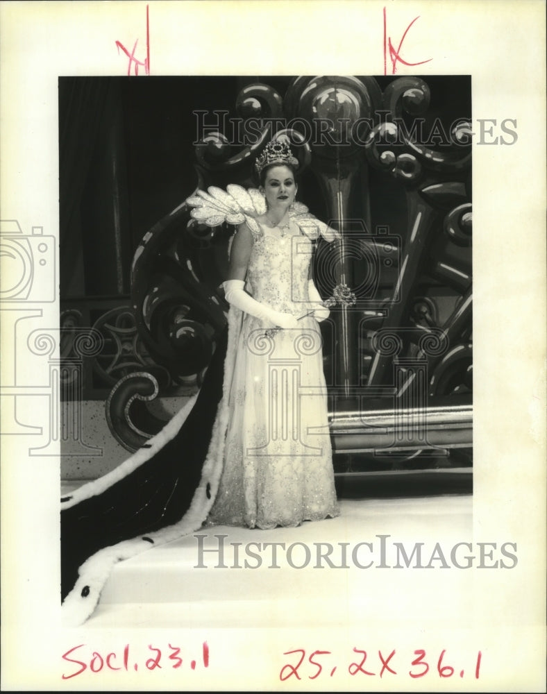  Press Photo Carnival Ball- Queen of Olympians Ball Miss Nicole Marie Charbonnet- Historic Images