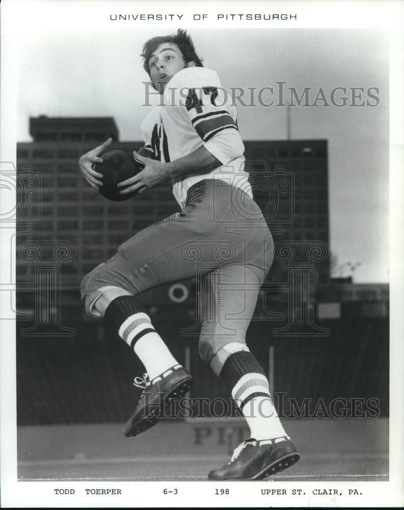 1972 Press Photo Football player Todd Toerper of Upper St. Clair, Pennsylvania- Historic Images