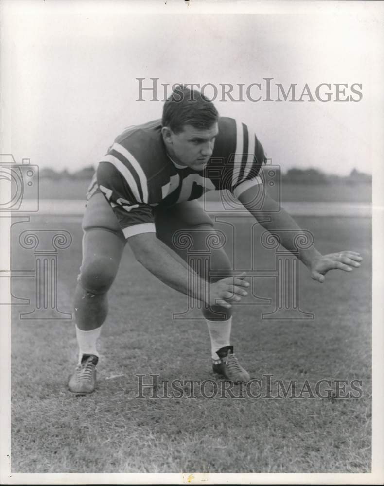 1967 Press Photo Robert Teston, McNeese State College football team tackle- Historic Images