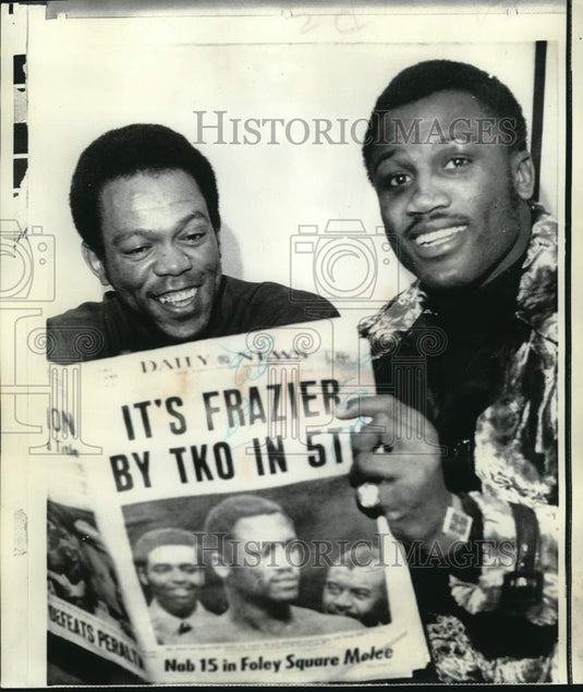 1970 Press Photo Joe Frazier, heavyweight champion & former WBA king Jimmy Ellis- Historic Images