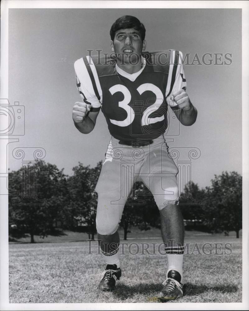 1971 Press Photo Football junior cornerback Paul Tacker from Dallas, Texas- Historic Images