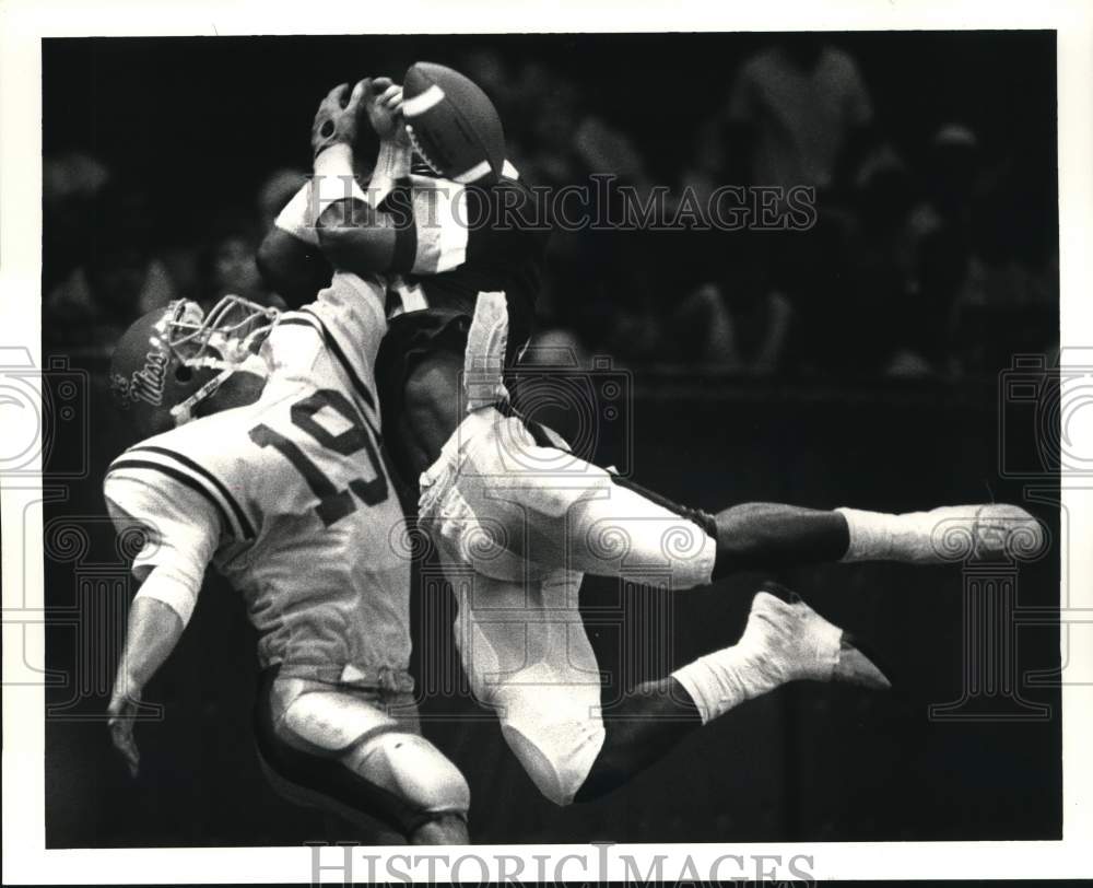 1987 Press Photo Tulane vs. Ole Miss Football Game- Historic Images