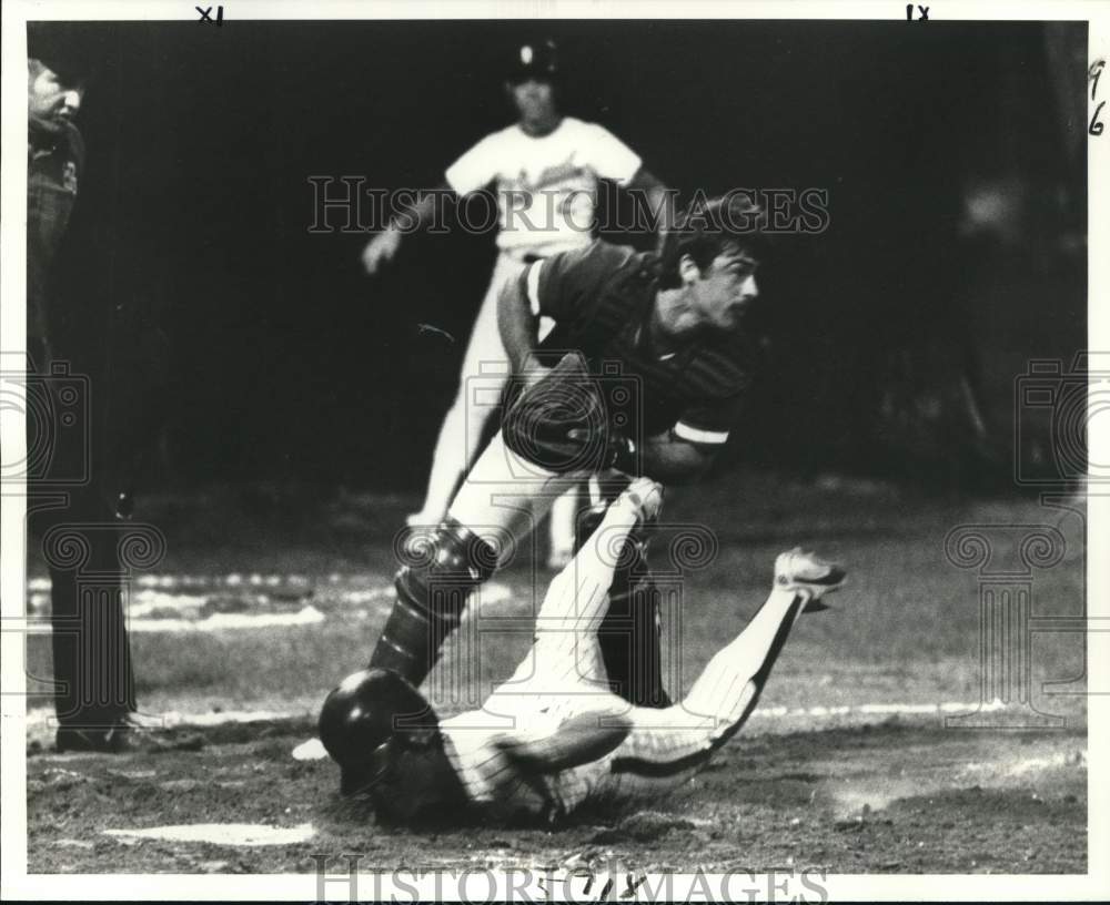 1980 Press Photo Baseball player Frank Tornabene of East Jefferson during game- Historic Images