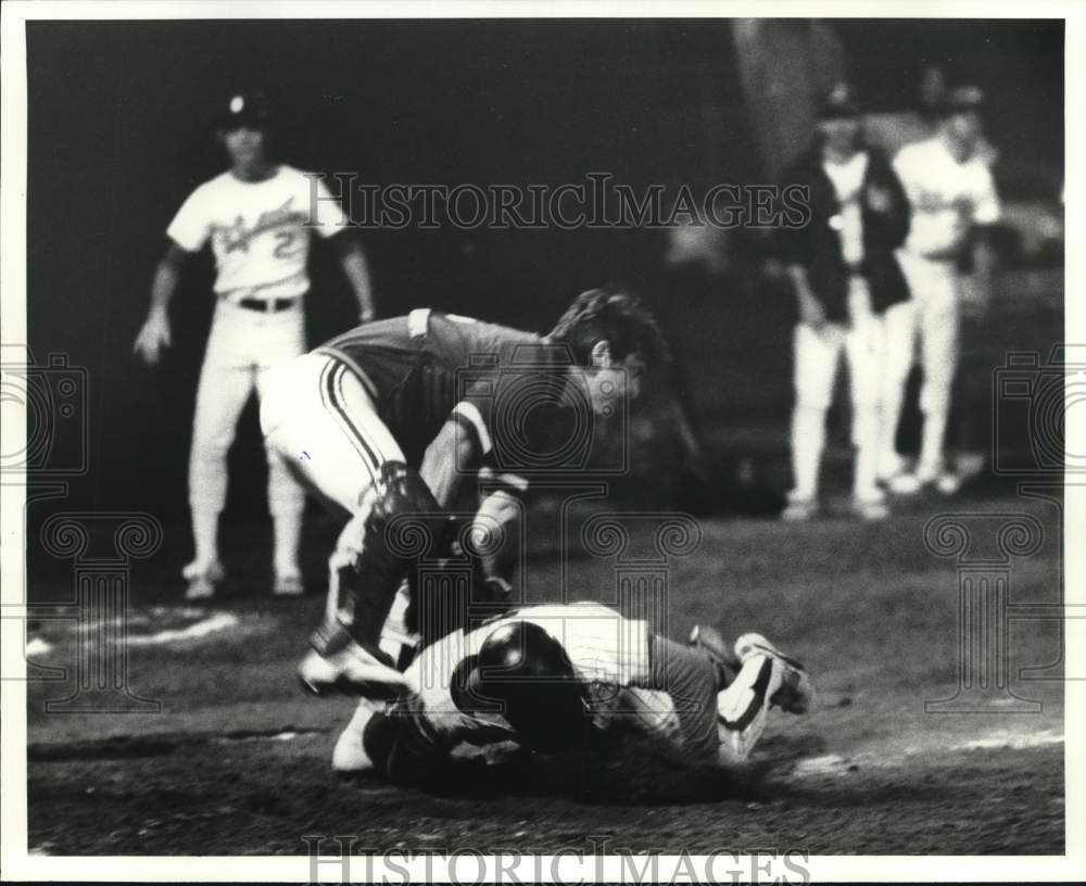 1980 Press Photo Baseball player Frank Tornabene of East Jefferson during game- Historic Images