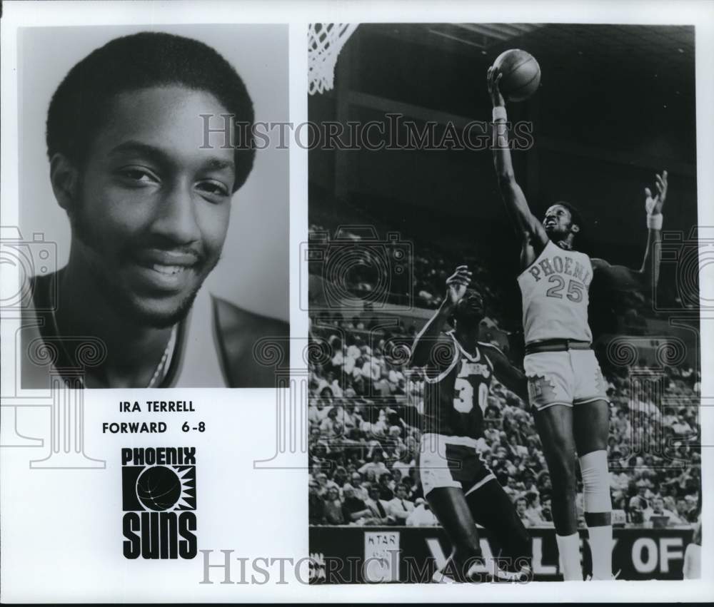 1977 Press Photo Phoenix Suns basketball forward player Ira Terrell- Historic Images