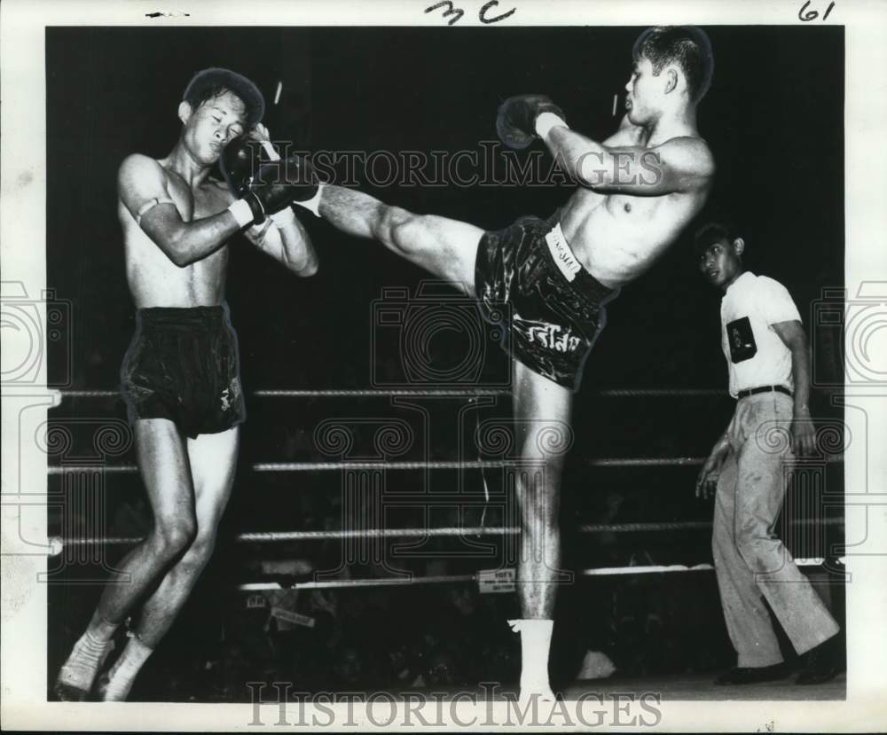 1968 Press Photo Boxers in Thailand- Historic Images