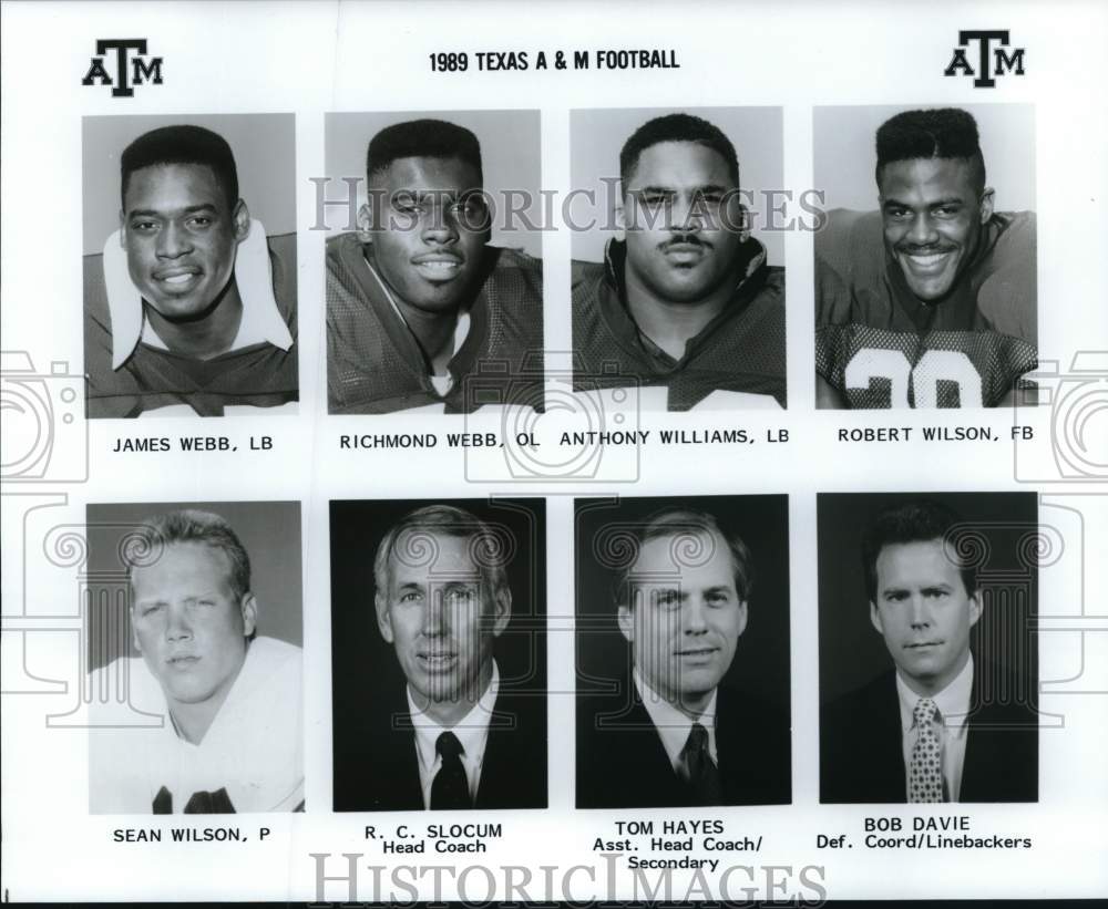 1989 Press Photo Texas A&amp;M Football Team- Historic Images