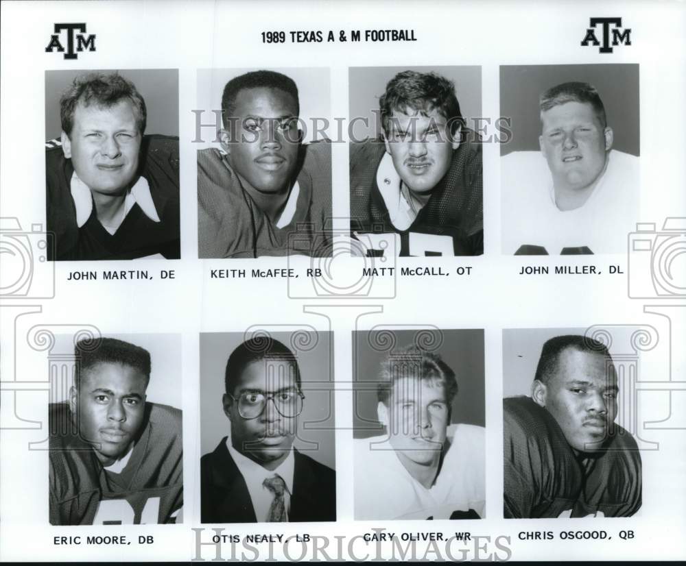 1989 Press Photo Football players of Texas A&amp;M- Historic Images