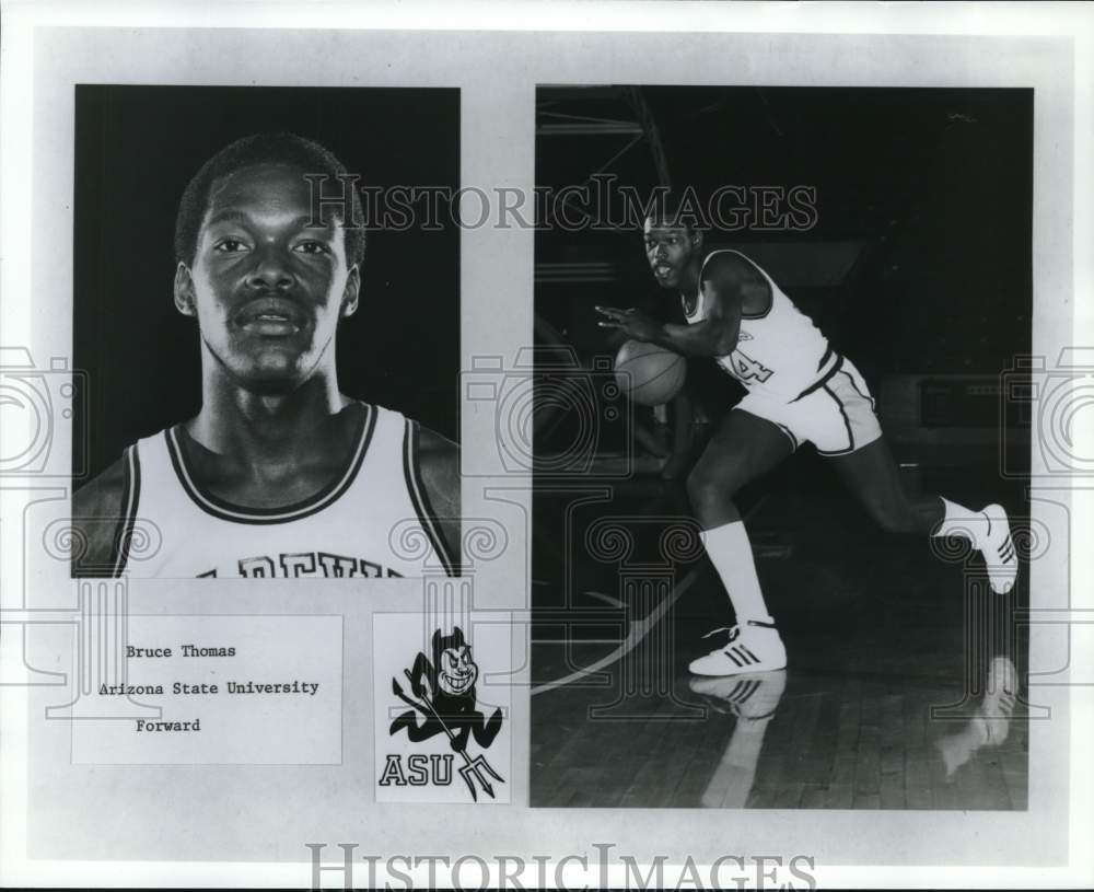 1981 Press Photo Bruce Thomas, Arizona State University Basketball Forward- Historic Images