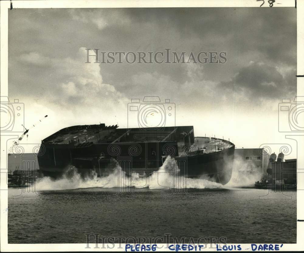 1972 Press Photo World's Most Powerful Tugboat at Halter Marine Services, Inc.
