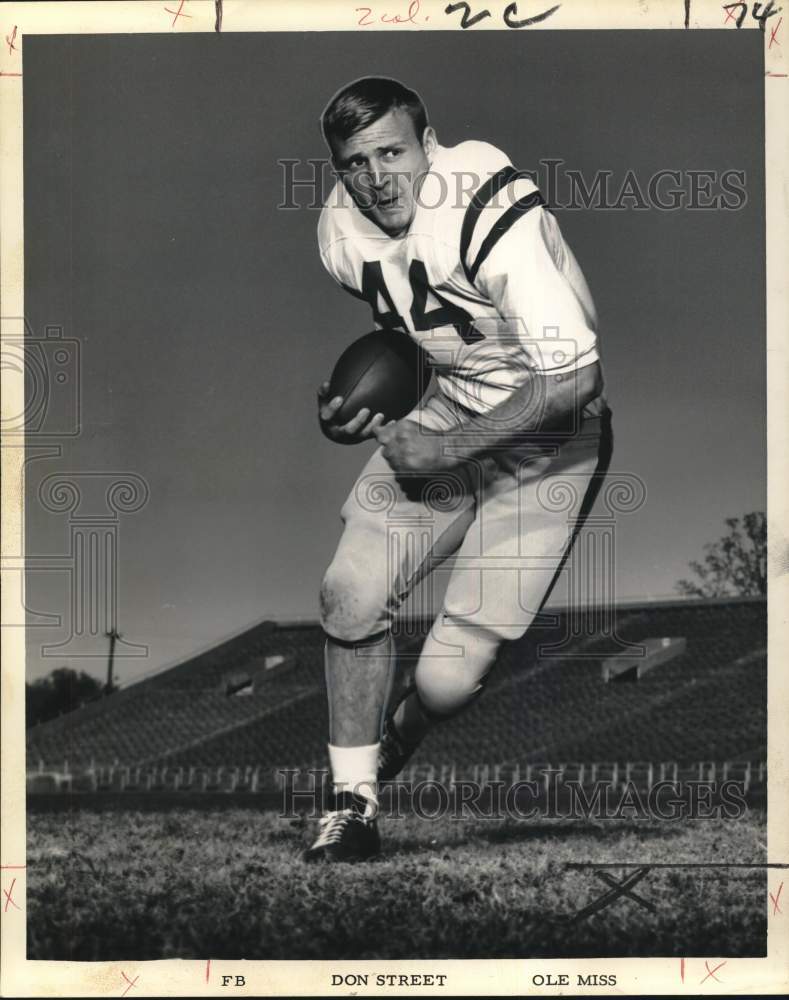 1965 Press Photo Don Street, Ole Miss Football Fullback- Historic Images