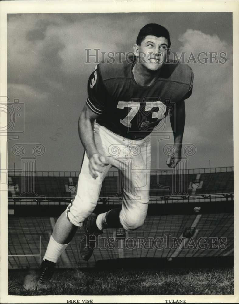 1962 Press Photo Mike Vise, Tulane football player- Historic Images