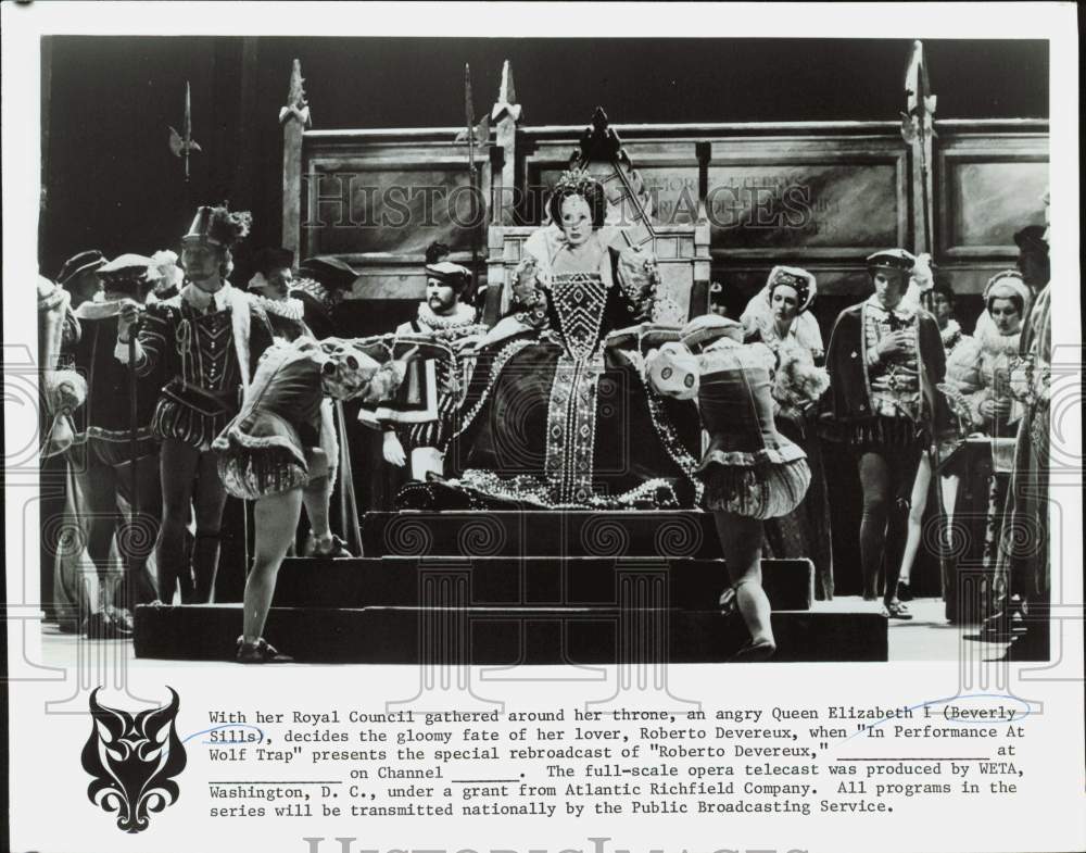 1978 Press Photo Scene from &quot;Robert Devereaux,&quot; from In Performance at Wolf Trap- Historic Images