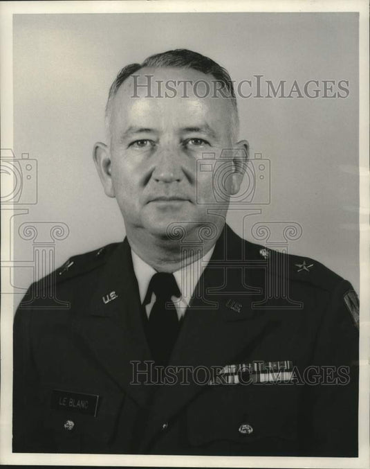 1969 Press Photo Russell T. LeBlanc, Commander of 377th Support Brigade, Army- Historic Images