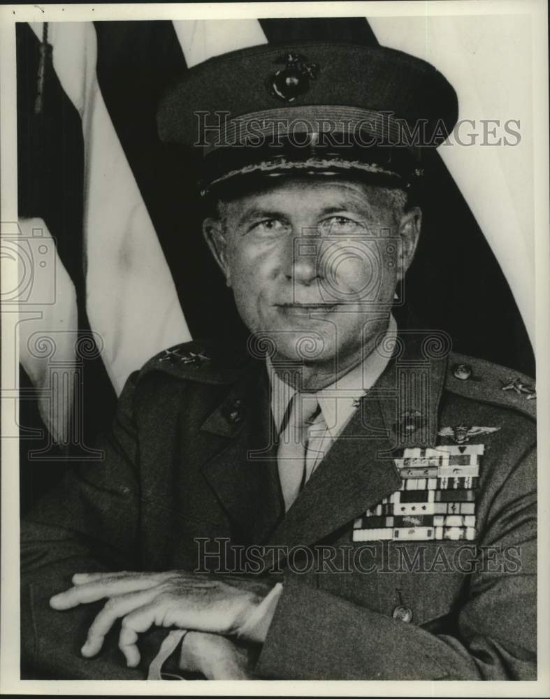 1970 Press Photo Major General Robert P. Keller of U.S. Marine Corps in Portrait- Historic Images