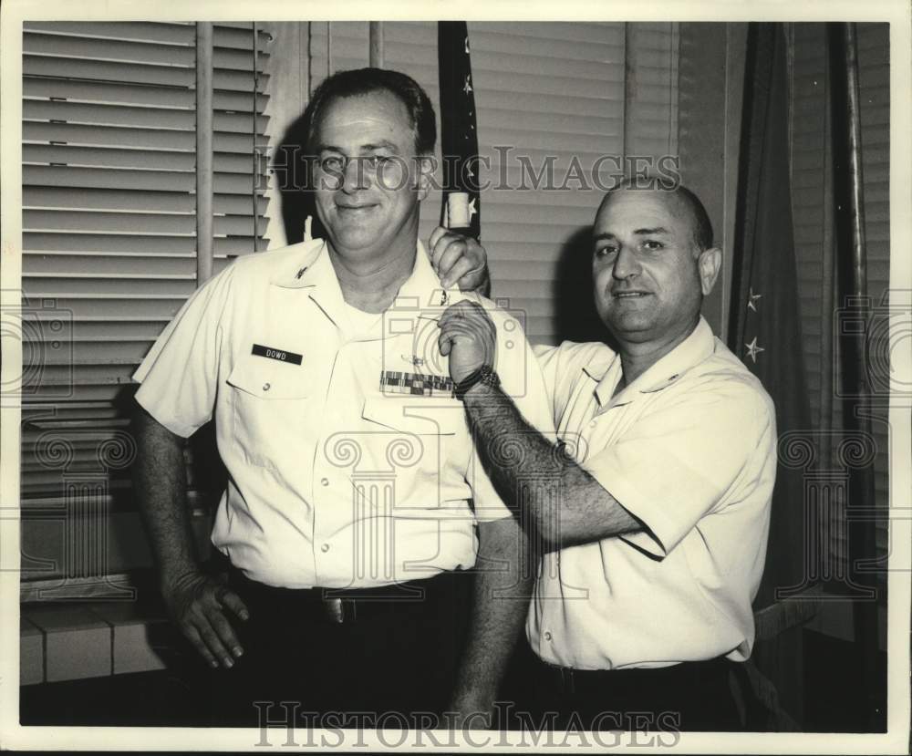 1977 Press Photo Colonel George Dowd promotion ceremony with General Carl Trippi- Historic Images