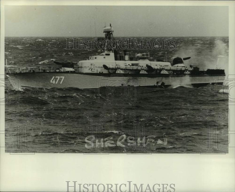 Load image into Gallery viewer, 1973 Press Photo Side view of Soviet Shershen class fast torpedo attack craft
