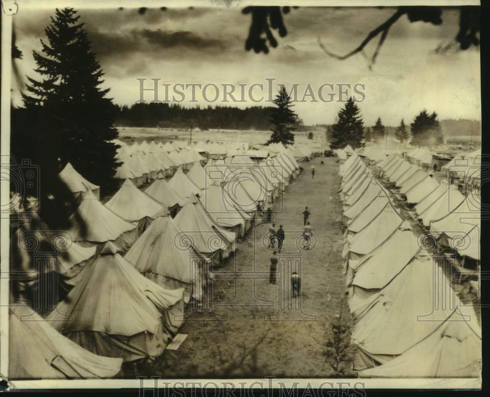 1940 Press Photo Soldiers of Ninth Field Artillery, Fort Lewis, Washington- Historic Images