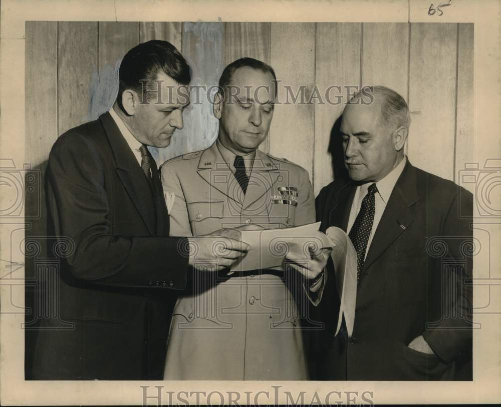 1950 Press Photo Colonel Peter M. miller, Jr. and Other Military Officials