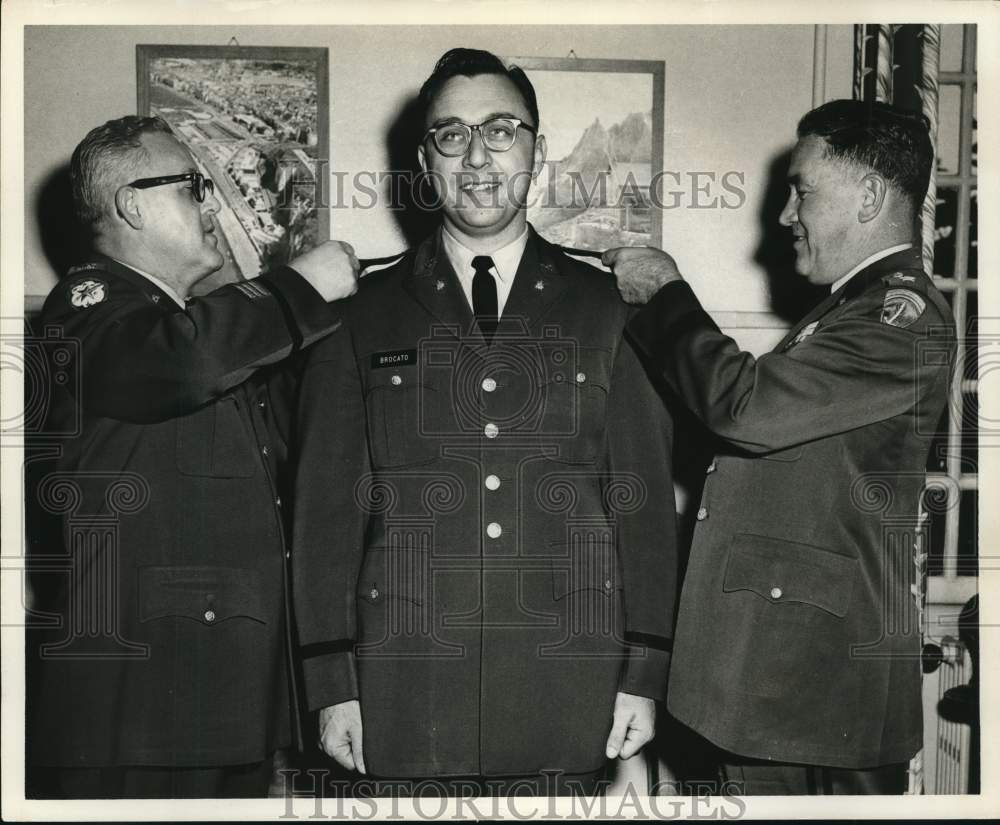 1963 Press Photo Major Cyrus V. Grogato promoted at Ceremony in Orleans, France- Historic Images